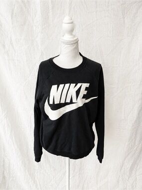 Nike Black Sweatshirt with White Logo